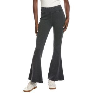 Labiz Womens  Ribbed Wide Leg Pant, Gray